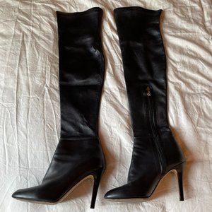 Jimmy Choo Turner 110 stretch-leather over-the-knee boots (Size 37)